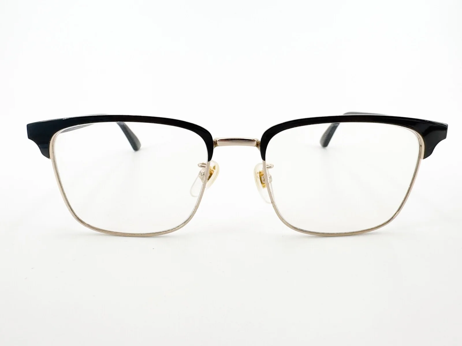 Gucci Eyeglasses Frames GG0130O 001 Black Gold Square Full Rim 53-18-145 2